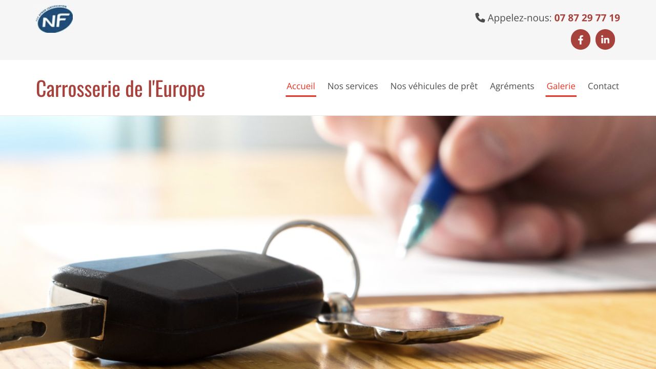 Capture du site de Carrosserie de l’Europe