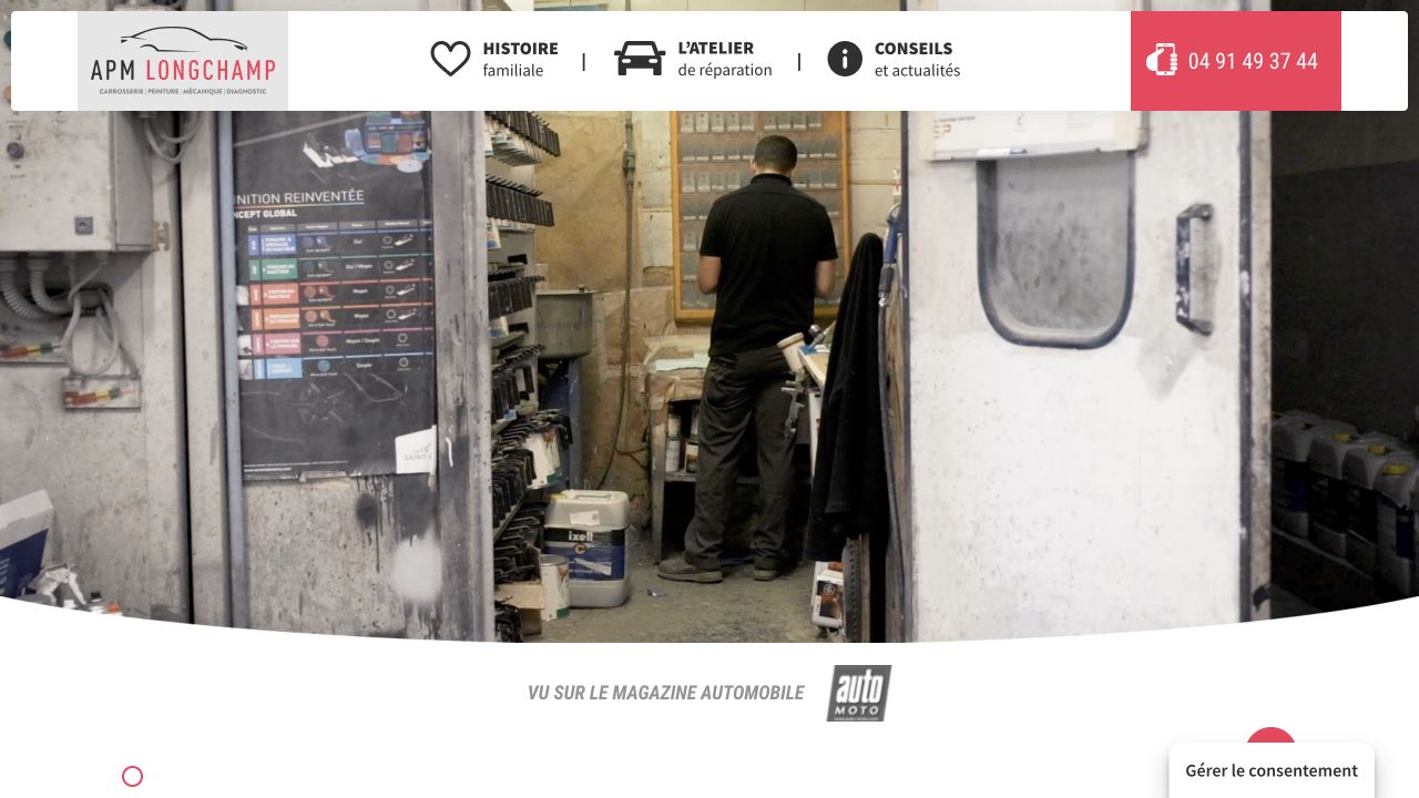 Capture du site de APM Longchamp
