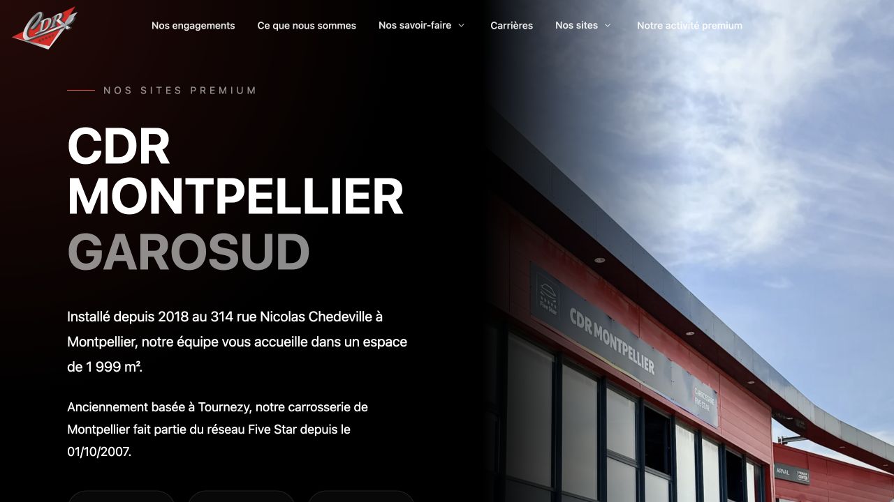 Capture du site de CDR Montpellier Garosud