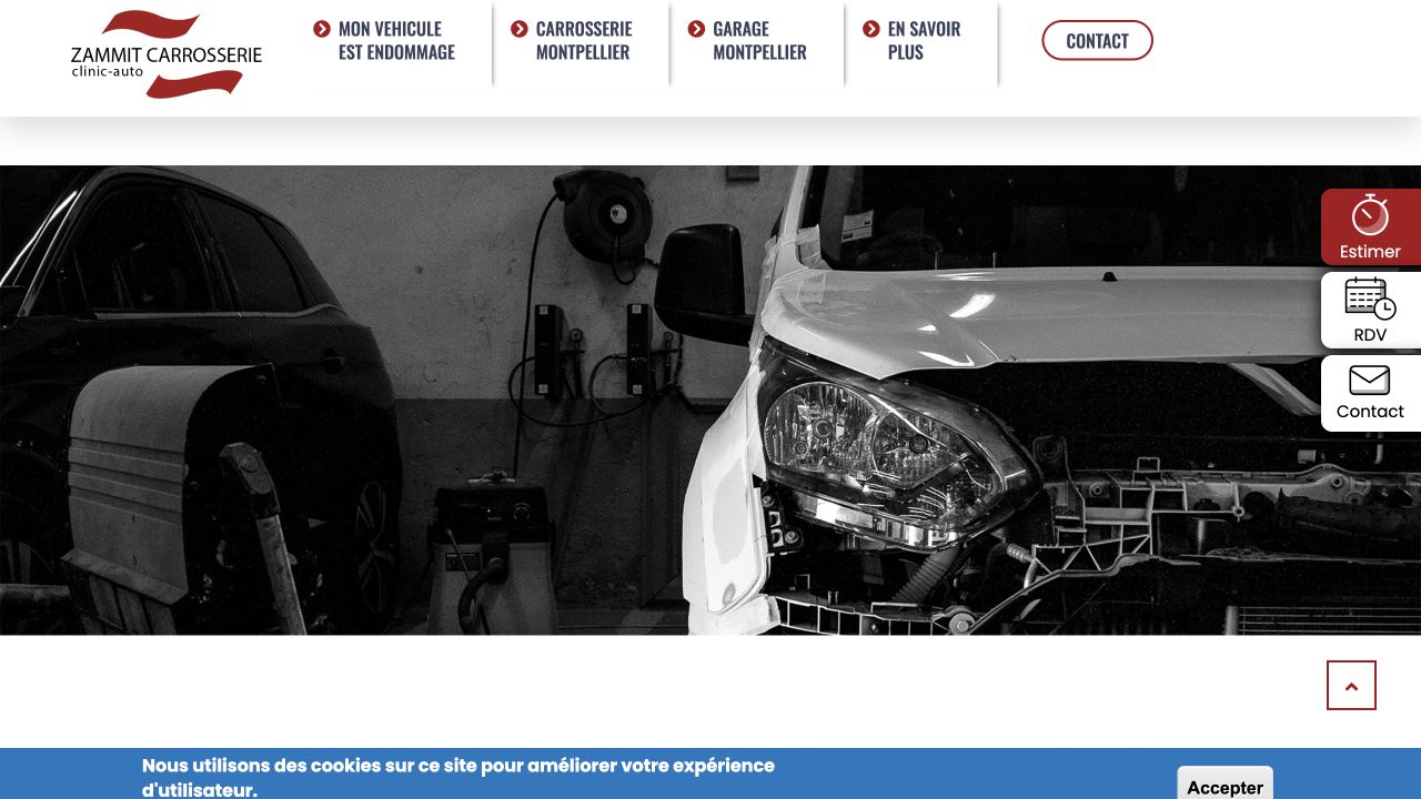 Capture du site de Carrosserie Zammit