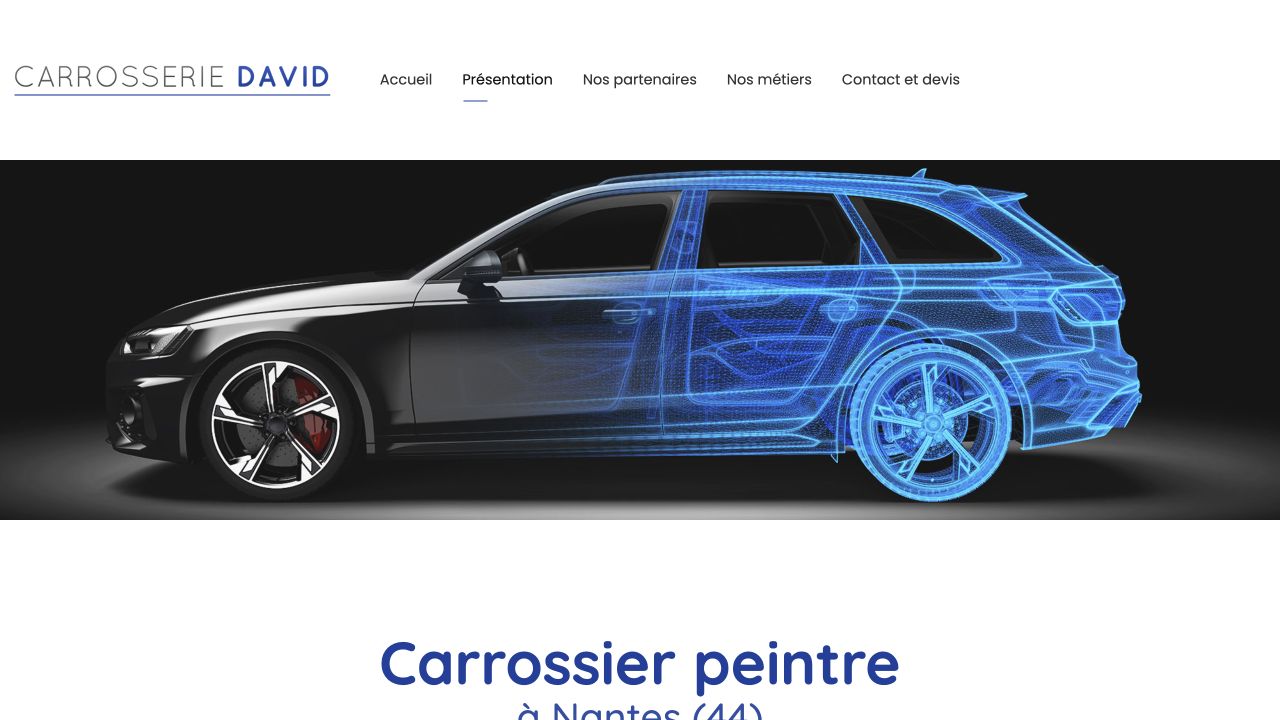 Capture du site de Carrosserie David