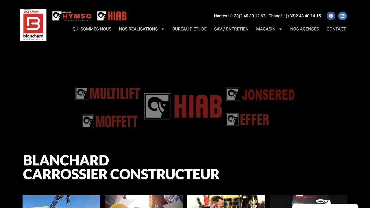 Capture du site de Carrosserie Blanchard Nantes