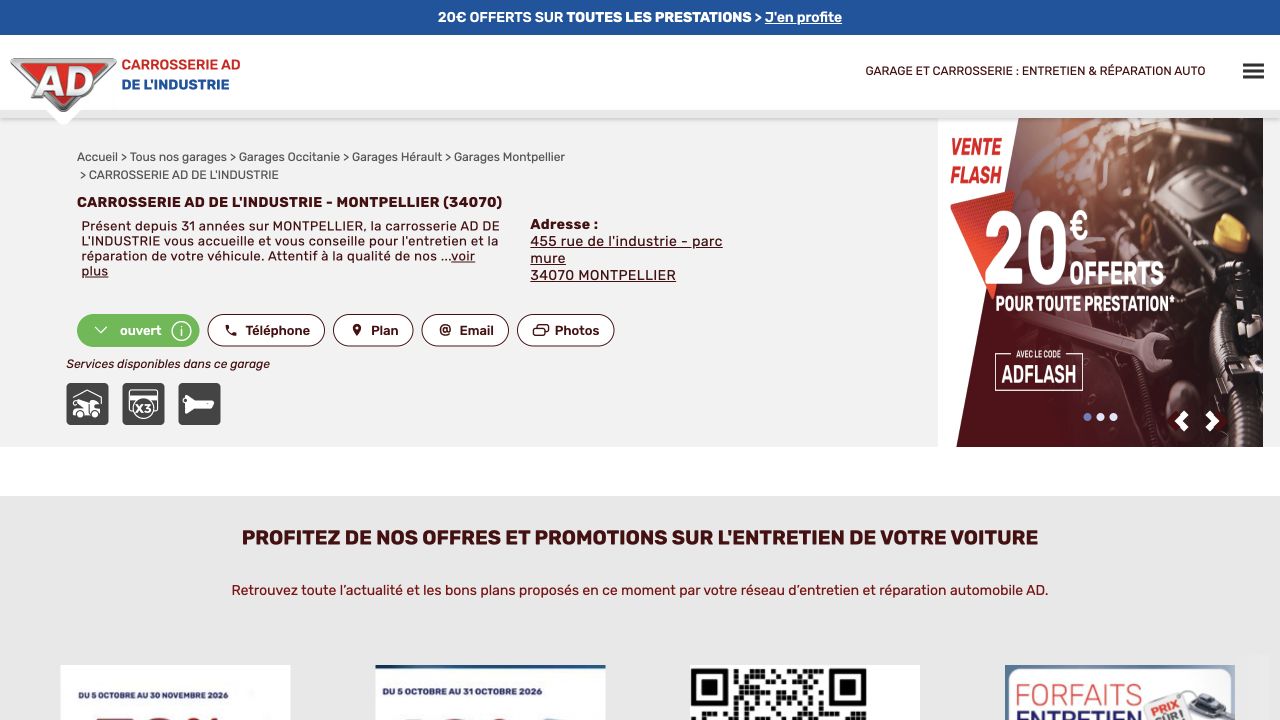 Capture du site de Carrosserie de l’Industrie