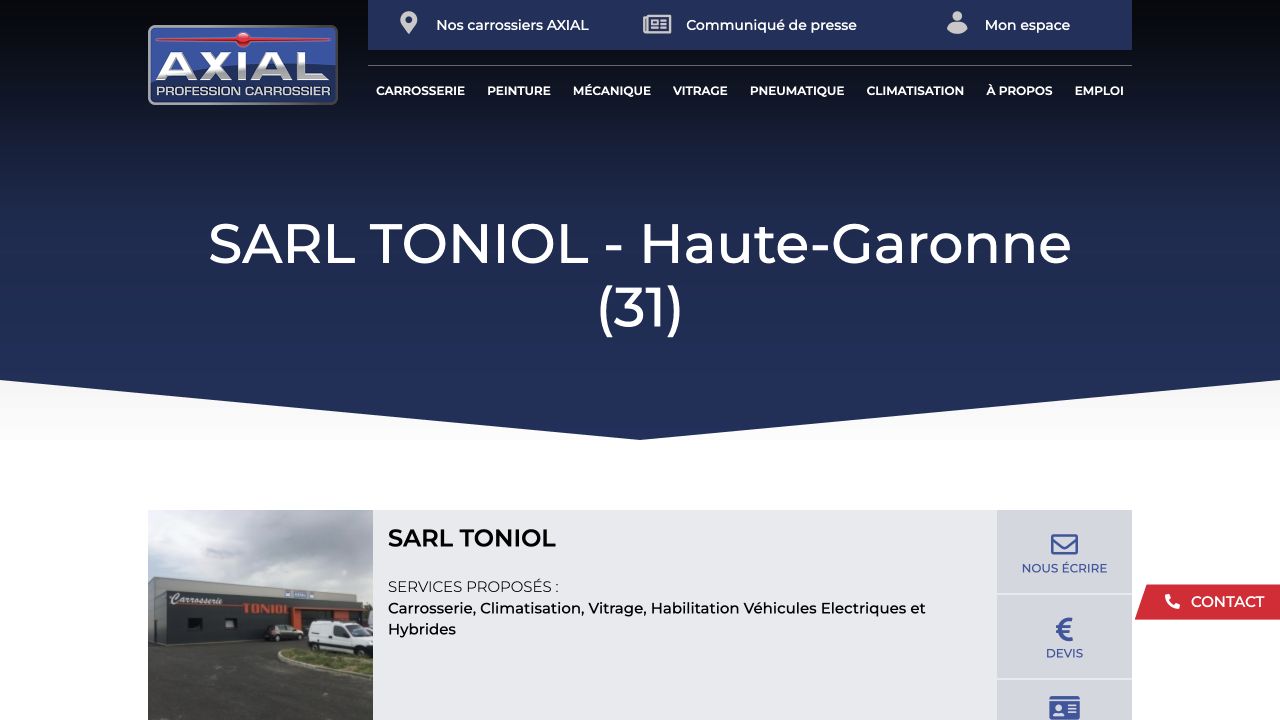 Capture du site de Carrosserie Toniol