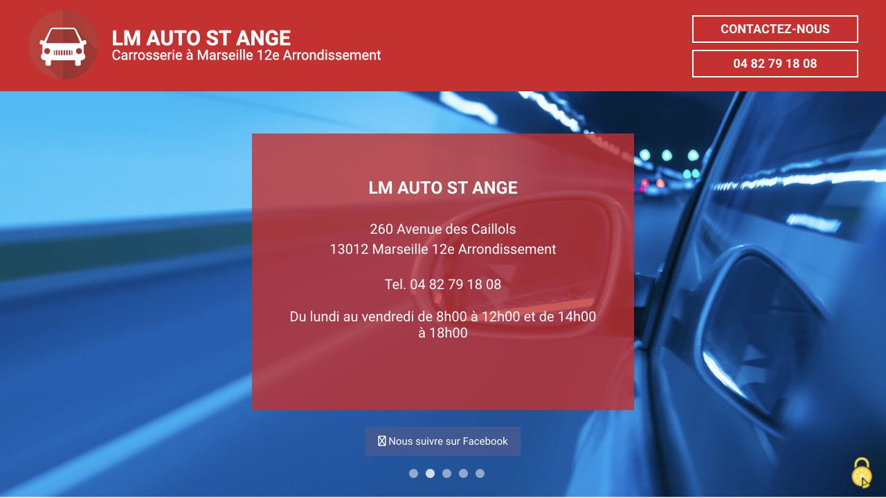 Capture du site de LM Auto Saint Ange