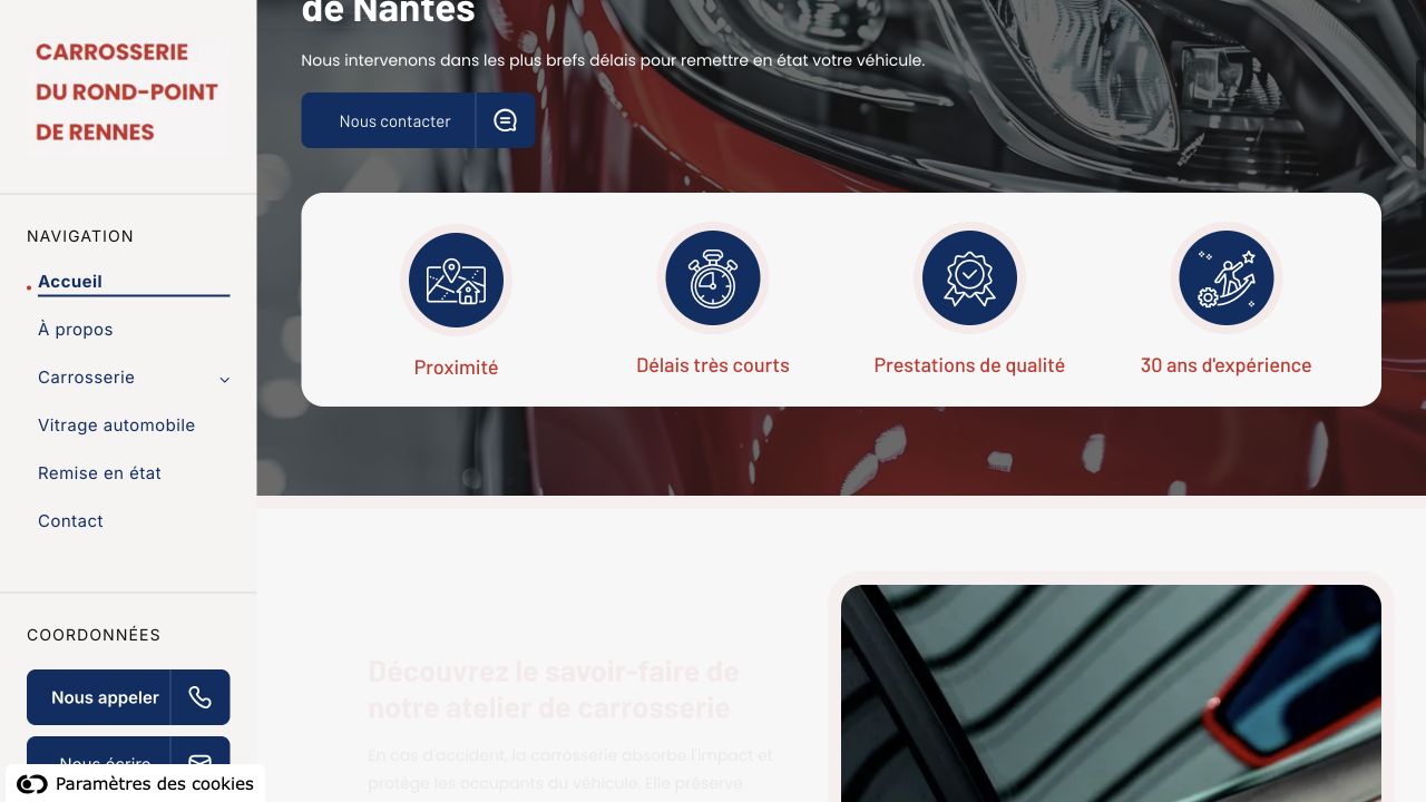 Capture du site de Carrosserie du Rond-Point de Rennes