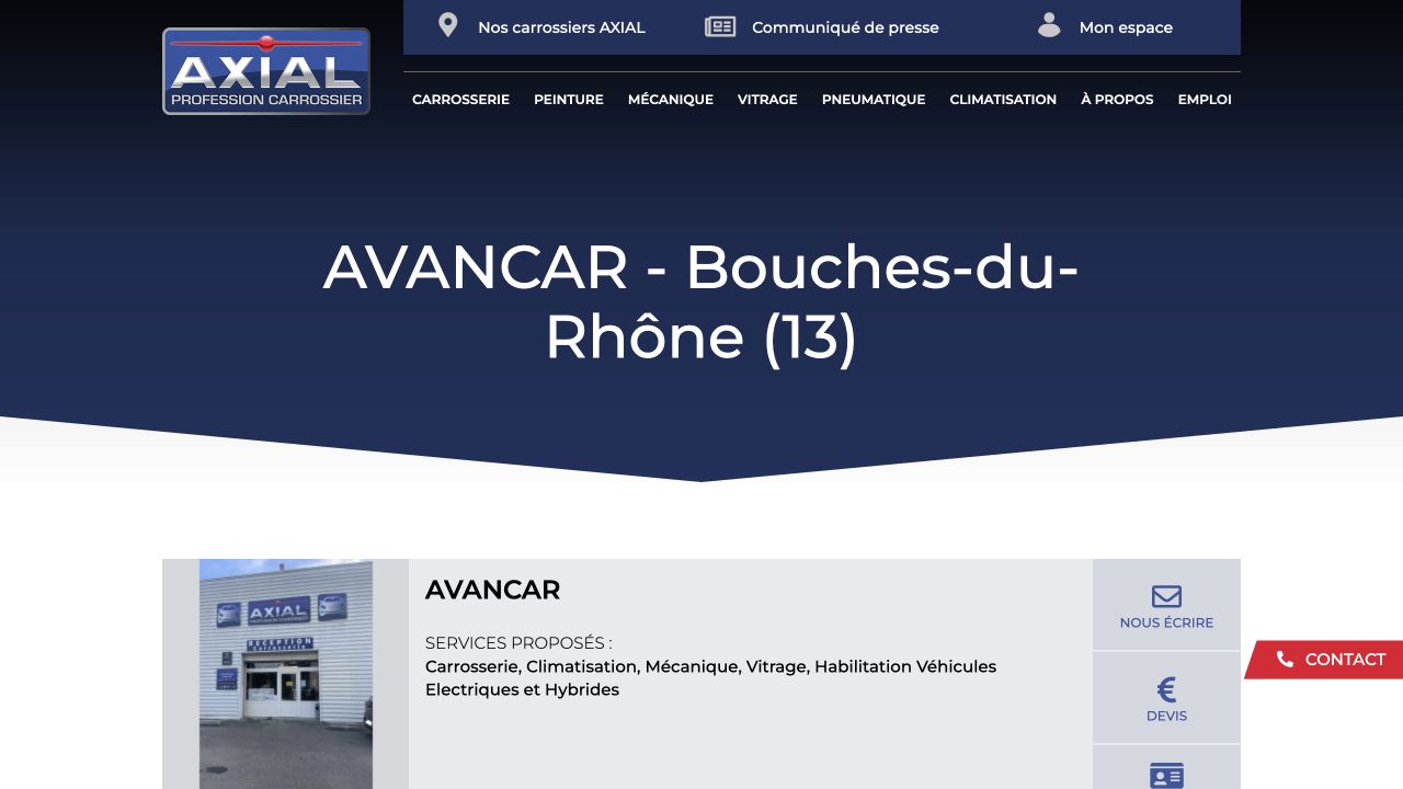 Capture du site de Avancar