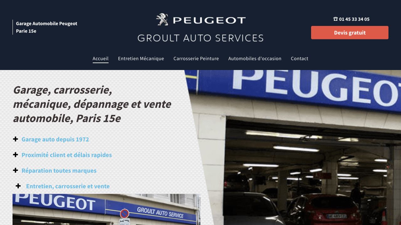 Capture du site de Groult Auto Service