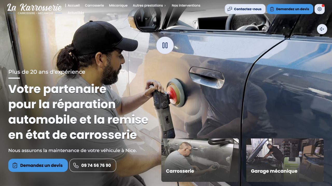 Capture du site de La Karrosserie