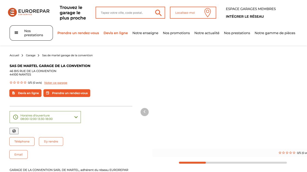 Capture du site de Garage de la Convention