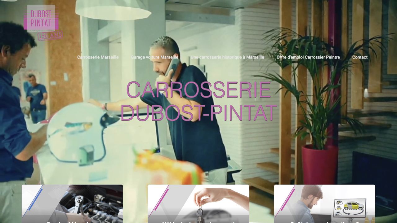 Capture du site de Carrosserie Dubost-Pintat