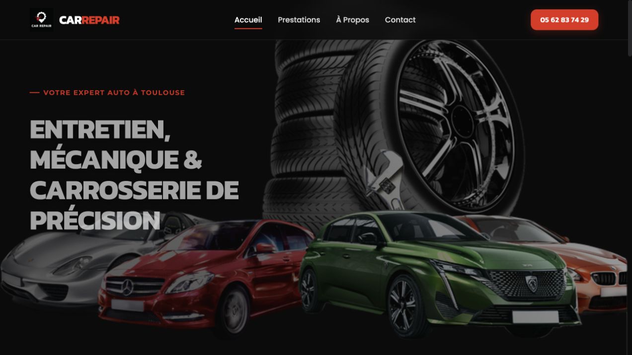 Capture du site de Car Repair
